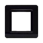 Placca tecnopolimero S44. in plastica colore grigio scuro lucido  2 Mod. product photo