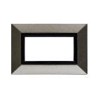 Placca Zama. S44 colore nichel spazzolato. con cornicetta  4 Mod. product photo