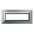 Placca Zama. S44 colore alluminio naturale . con cornicetta  7 Mod. product photo