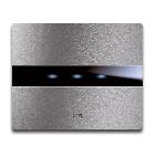Placca Touch Alluminio S44. 3 comandi  colore alluminio naturale. 3 Mod. product photo
