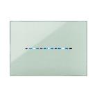 PLACCA YOUNG TOUCH. S44 TECNOPOLIMERO COLORE SALVIA  3 COMANDI A SCOMPARSA  3 MOD. product photo