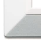 Placca Zama, S44 colore bianco micalizzato - con cornicetta - 6(2+2+2) Mod. product photo