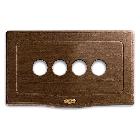 Placca England Style S44. in legno colore noce  4 comandi a levetta  4 Mod. product photo
