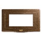 Placca England Style S44. in legno colore noce  4 moduli product photo