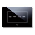 Placca Touch Vetro. S44 colore nero assoluto 4 comandi. 4 Mod. product photo