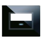 Placca Touch Vetro. S44 per pulsante targhetta colore nero assoluto. 3 Mod. product photo