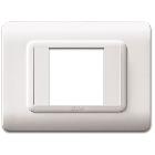 Placca tecnopolimero. S44 colore bianco  2 Mod. product photo