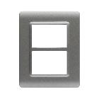 Placca tecnopolimero. S44 colore argento opaco  6 (3+3) Mod. product photo