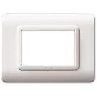 Placca tecnopolimero. S44 colore bianco  3 Mod. product photo