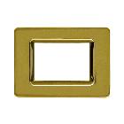 Placca tecnopolimero. S44 colore ottone lucido  3 Mod. product photo