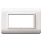 Placca tecnopolimero. S44 colore bianco  4 Mod. product photo