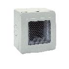 Contenitore autoportante stagno IP55 RAL 7035 per tubo  sportello con membrana cedibile  2 Mod. product photo