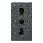 Presa bipasso Noir S45. colore nero. 2P+T 10/16A 250V  finitura opaca  1 Mod. product photo