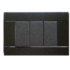 Placca Ral S45. lucida in tecnopolimero colore nero lucido 3 Mod. product photo