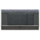 Placca Ral S45. sabbiata in tecnopolimero colore grigio noir 4 Mod. product photo