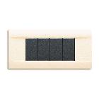 Placca Ral S45. sabbiata in tecnopolimero colore bianco blanc 6 Mod. product photo