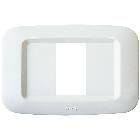 Placca in tecnopolimero per scatola rettangolare 1 Mod.  colore bianco banquise product photo
