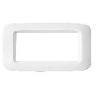 Placca in tecnopolimero per scatola rettangolare 4 Mod. colore bianco banquise product photo