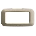 Placca in tecnopolimero per scatola rettangolare 4 Mod. colore champagne opaco product photo