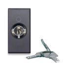 Interruttore a chiave, Tekla S44, colore grigio Tekla, 2P 10AX 250V - finitura opaca - 1 Mod. product photo