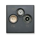 Presa TV-FM/SAT diretta demiscelata 3 uscite, Tekla S44, colore grigio Tekla -finitura opaca - 2 Mod. product photo