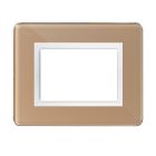 Placca Paersonal S44, colore beige lucido- con cornicetta - 3 Mod. product photo