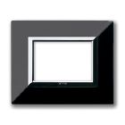 Placca Zama, S44 colore nero assoluto, con cornicetta - 3 Mod. product photo