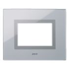 Placca Touch Vetro, S44 per segnalaziome colore grigio, 3 Mod. product photo