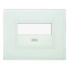 Placca Touch Vetro, S44 per pulsante targhetta colore verde acqua, 3 Mod. product photo