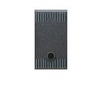 Pulsante con gemma Noir S45, colore nero, 1P 10A - finitura opaca - 1 Mod. product photo