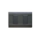 Placca sabbiata in tecnopolimero colore grigio noir 2 Mod. separati product photo