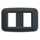 Placca in tecnopolimero per scatola rettangolare 2 Mod. separati colore grigio noir product photo