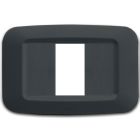 Placca in tecnopolimero per scatola rettangolare 1 Mod.  colore grigio noir product photo