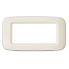 Placca in tecnopolimero per scatola rettangolare 4 Mod. colore bianco blanc product photo