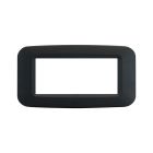 Placca in tecnopolimero per scatola rettangolare 4 Mod. colore grigio noir product photo