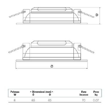 Dwl LED 8W 3000K product photo Photo 03 3XL