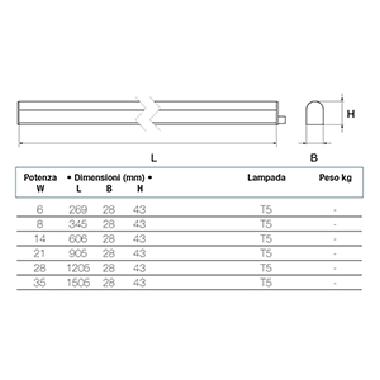 Reglette 28 T5 G5 3000Â°K product photo Photo 02 3XL