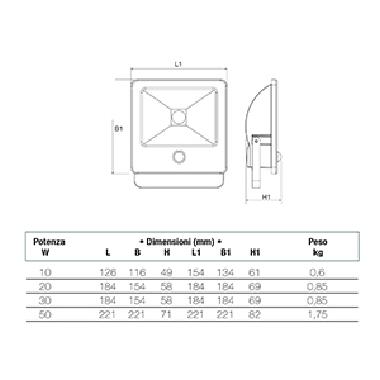 X-SEF LED 30W ANTR 4000K SENS product photo Photo 02 3XL