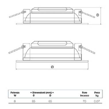 Dwl LED 8W 3000K product photo Photo 02 3XL