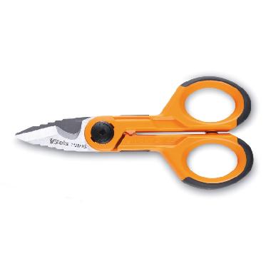 Forbici elettricista con svasatore, lame in acciaio inossidabile con microdentatura, gola tranciacavo e crimpatore per terminali a tubetto product photo Photo 02 3XL
