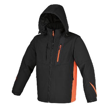 Giacca softshell con cappuccio e maniche staccabili product photo Photo 02 3XL