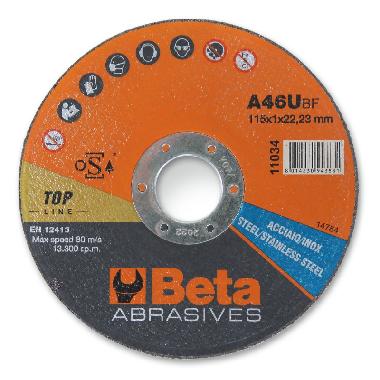 Dischi abrasivi da taglio per acciaio e inox, esecuzione di spessore sottile e a centro piano, da utilizzare con smerigliatrici portatili angolari product photo Photo 01 3XL