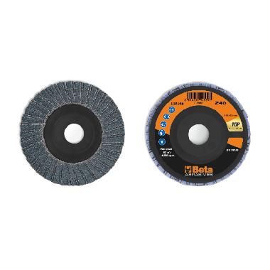 Dischi lamellari con tela abrasiva allo zirconio, supporto in plastica e lamella doppia product photo Photo 02 3XL