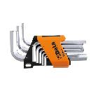 Serie di 9 chiavi maschio esagonale piegate product photo