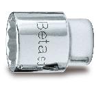 Chiavi a bussola con attacco quadro femmina 1/4' bocca poligonale, cromate product photo