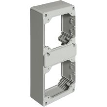 Flangia per 2 prese interbloccate supercompatte in centralini modulari standard product photo