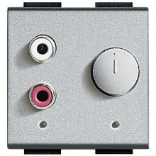 Ingresso RCA ad incasso Livinglight - per controllo di una sorgente stereo - 2 moduli. product photo
