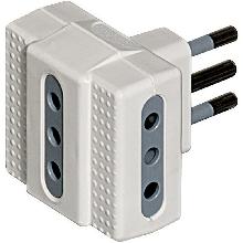 Kit - adattatore Tris 3 sp 10A bco product photo