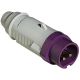 Spina mobile dritta 16A - 24V - 2P - IP44 - 50-60Hz - colore viola product photo Photo 01 2XS