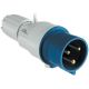 Spina mobile dritta 16A - 230V - 2P+T - IP44 - 50-60Hz - colore blu product photo Photo 01 2XS